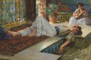 Ferdinand Max Bredt Leisure of the odalisque Sweden oil painting artist